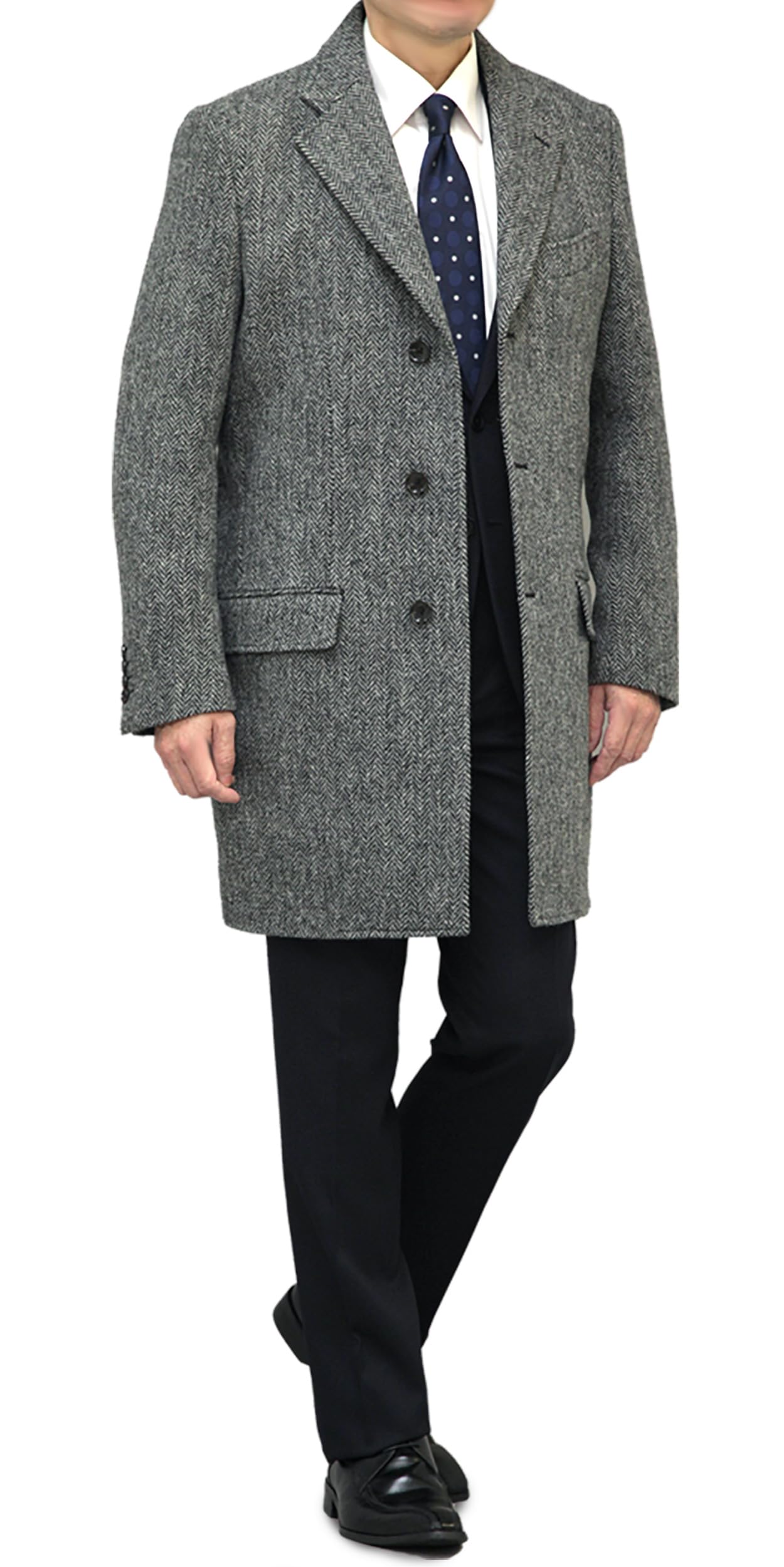 Amazon | [スーツジャパン] チェスターコート メンズ ハリスツイード